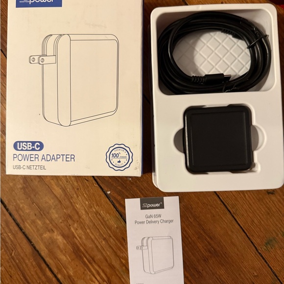 Other - Brand new USB-C power adapter 65w GAN Charger black 6.6 foot USB-C to USB-C